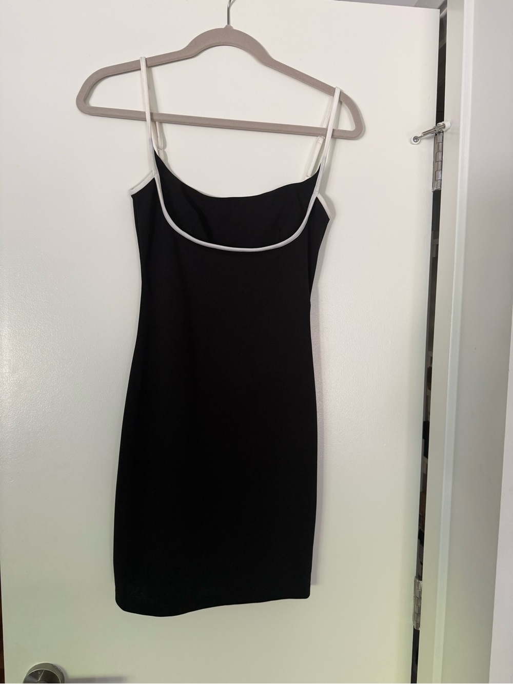 NWT Black mini Dress with White Trim